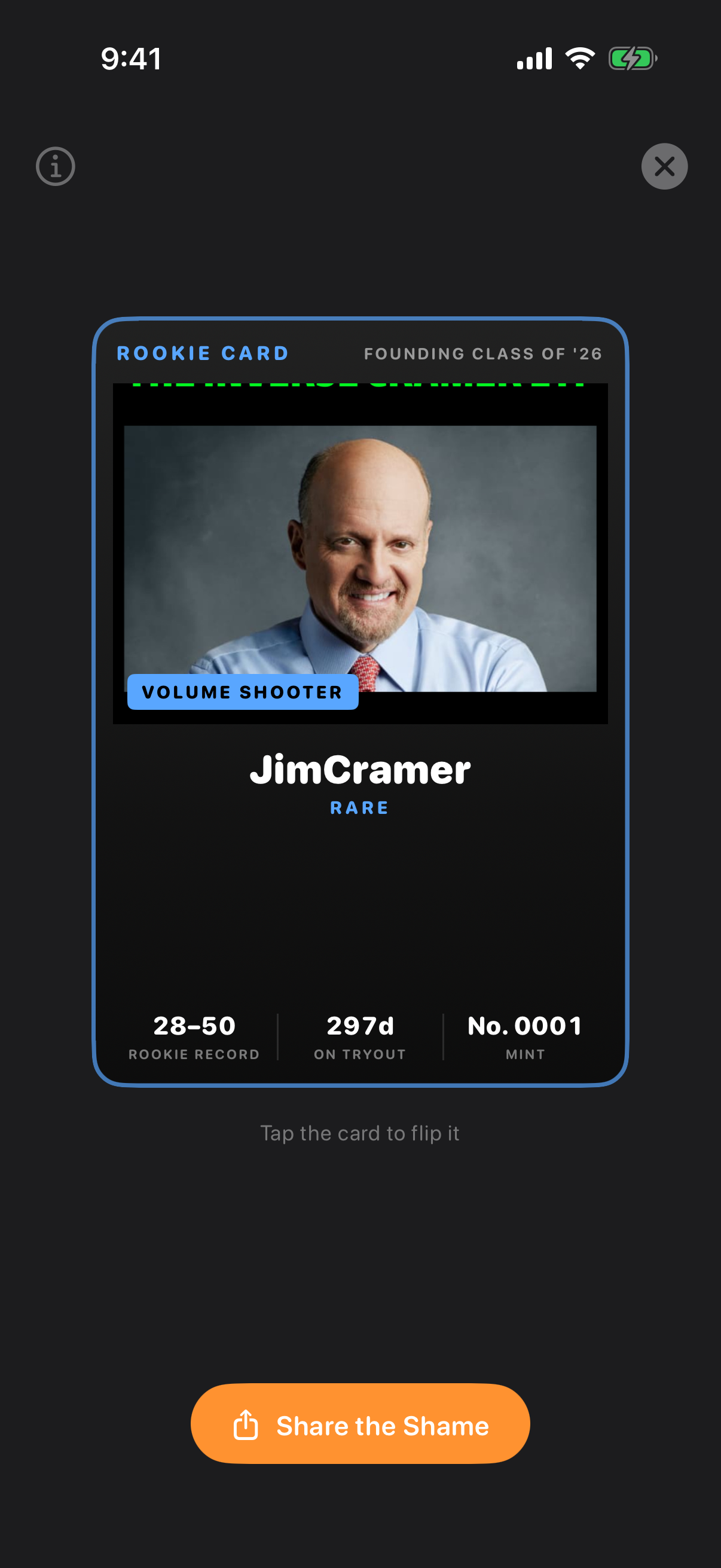Collectible rookie card earned by getting called up